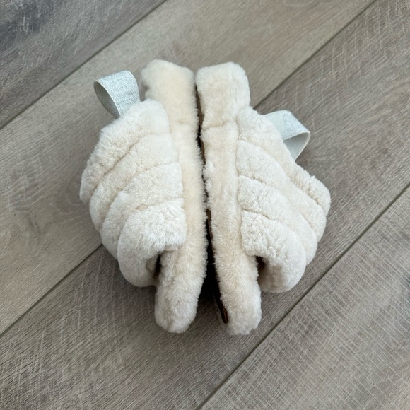 UGG Fluff Yeah Slides in Cream Silver Size 7 - Picture 6 of 10